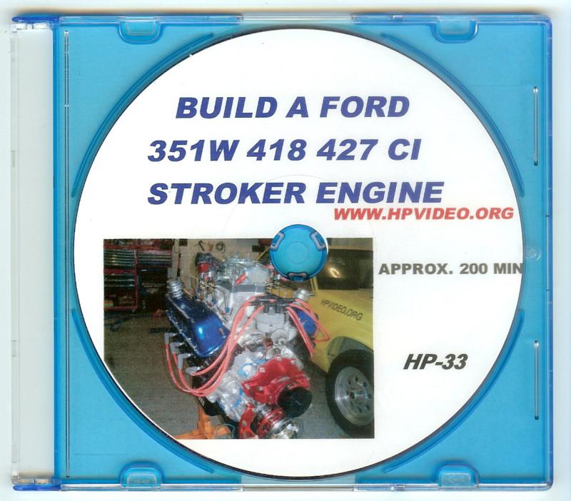 How to build a sbf ford 5.0 351w/ 408 418 427 stroker engine video "dvd" 