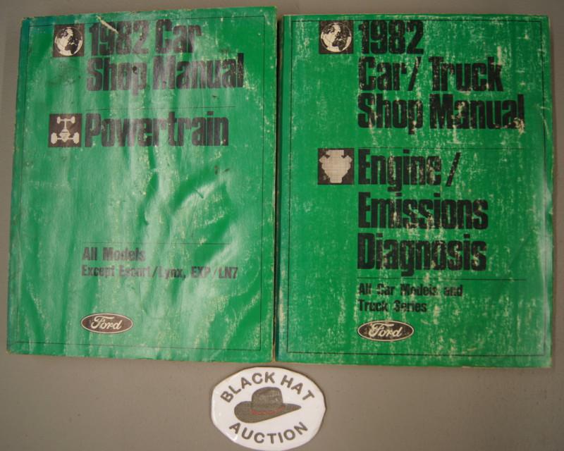 1982 ford mustang engine shop service manual 2-volume set ~ dealership books