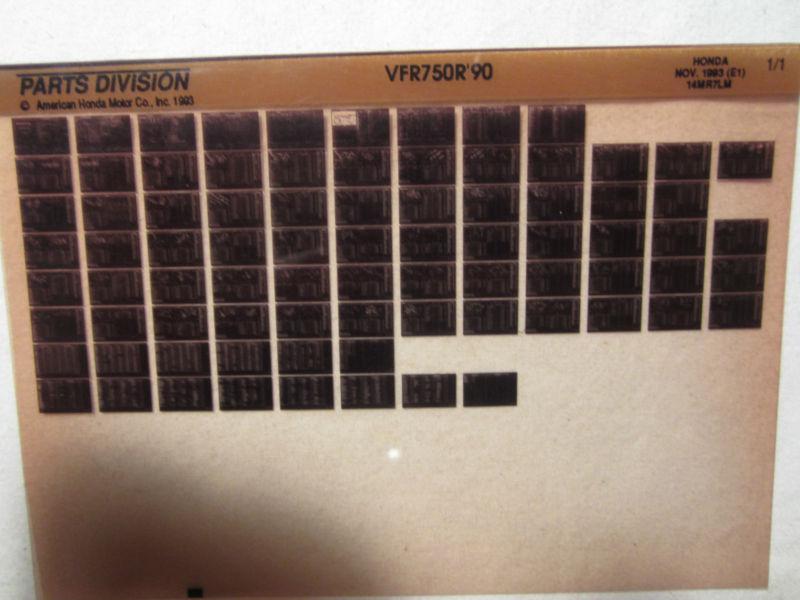 1990 honda motorcycle vfr750r microfiche parts catalog vfr 750r