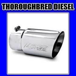 Mbrp t5074 dual wall angled diesel exhaust tip 5" inlet, 6" outlet 6 inch tip