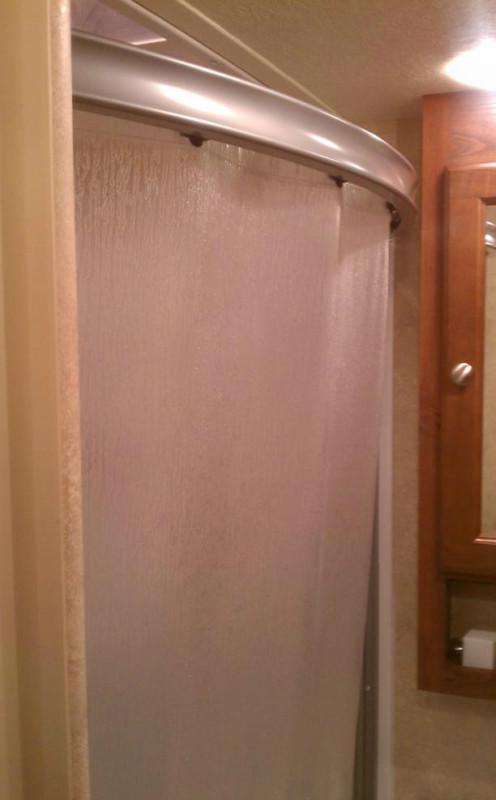 Sell NEW RV SEA AMERICA ENCLOSED SHOWER CURTAIN TRACK CURVED UNIT