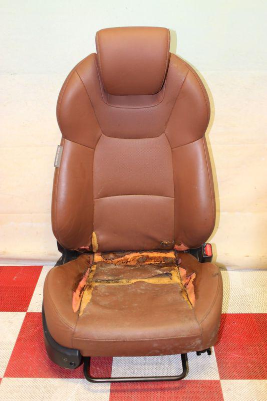 09-12 genisis coupe right passenger front leather bucket seat manual brown dmg