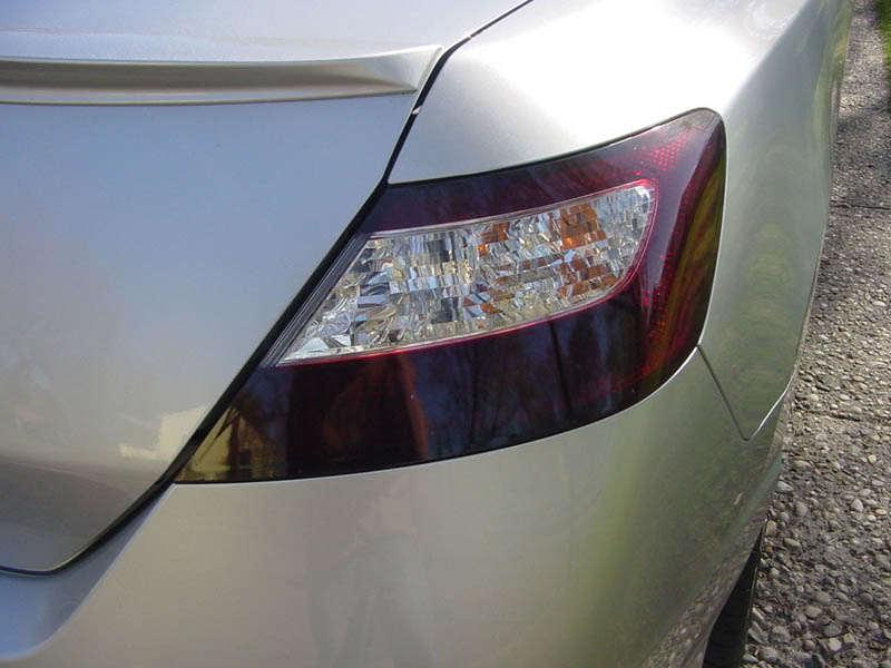 Honda civic reverse cut taillight overlays tint smoked