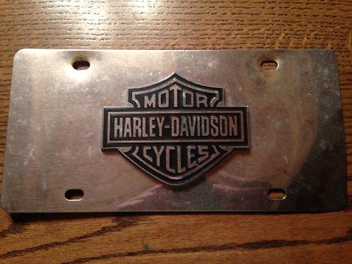 Stainless steel harley davidson licence plate. heavy duty