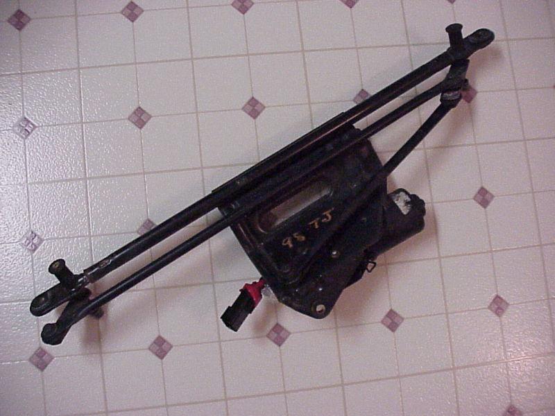 Jeep wrangler tj  wiper transmission, linkage assembly with motor and screws oem