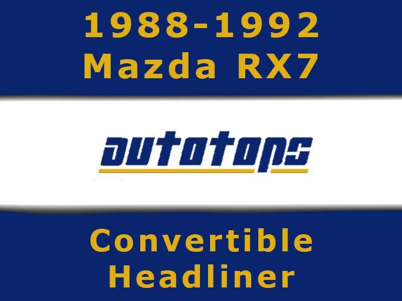 1988-1992 mazda rx7 convertible top headliner head liner