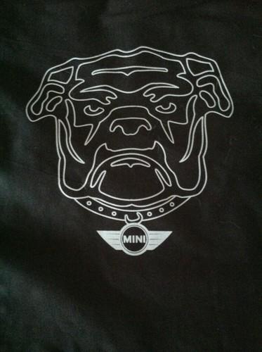 Mini cooper black cinch bag with dog logo new