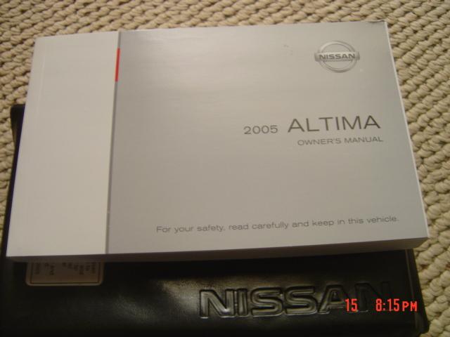 2005 nissan altima owners manual