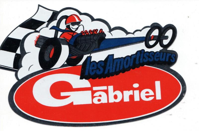 Vintage 1960s gabriel les amortisseurs decal car racing sticker