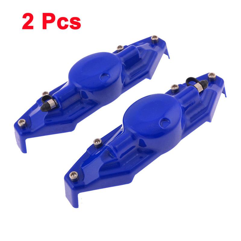 2 pcs auto car pair blue plastic brake caliper cover kit