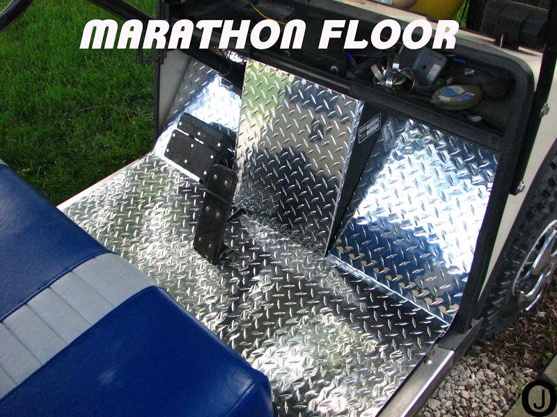 Ezgo marathon golf cart diamond plate floor
