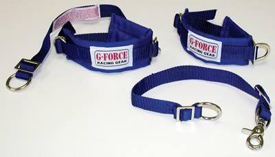 G-force racing 4087jnrbu arm restraints junior blue pair