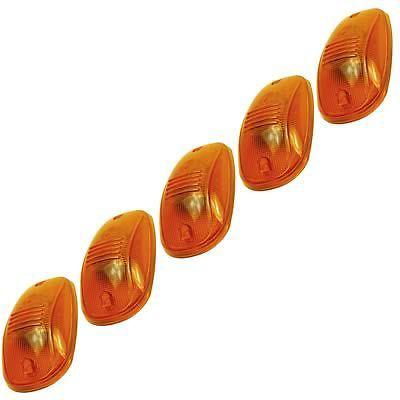 Pacer performance 20-246 cab roof lights dodge amber lens amber bulbs set of 5