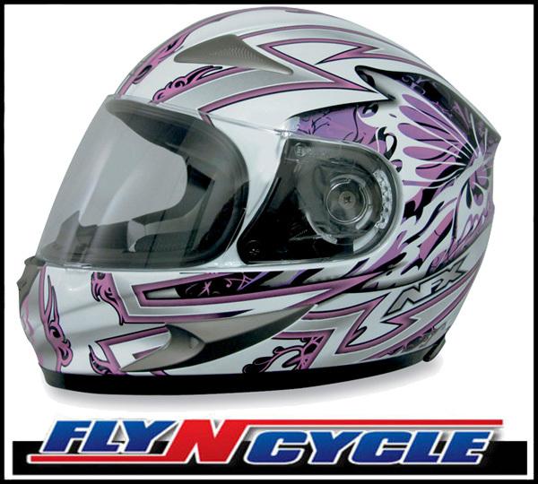 Afx fx-90 pearl white passion xs full face motorcycle helmet dot ece