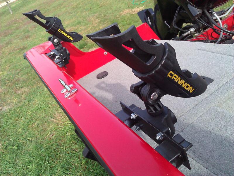 Rod holder tracker boat versatrack® system - cannon rod holder included