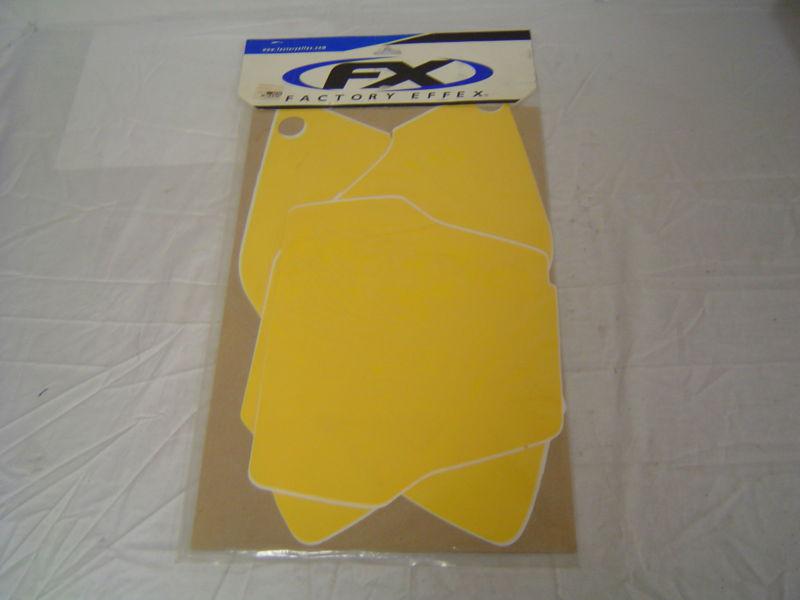 Factory effex number plate decal kit yellow '06-'07 honda crf250 09-62344