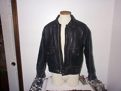 Vintage harley g-1 flight style leather bomber jacket size m