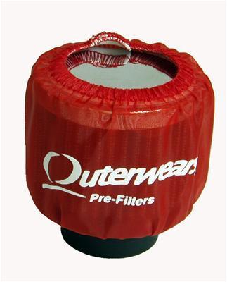 Outerwears air cleaner pre-filter non-shielded polyester red 3" dia 2.5" height