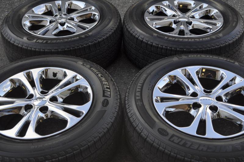 18" dodge durango pvd chrome wheels rims tires - factory oem wheels  -  2394