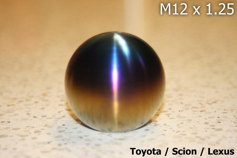 Arc titanium style shift knob (matte) neo chrome m12 x 1.25 for toyota scion