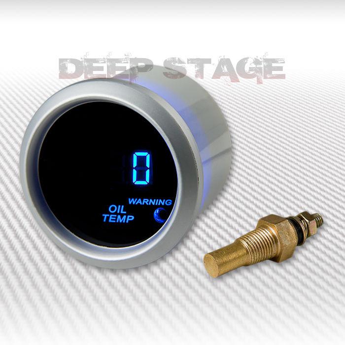 2"/52mm digital blue led 0-150°c engine oil temp temperature gauge meter silver