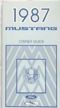 1987 ford mustang   owners manual original