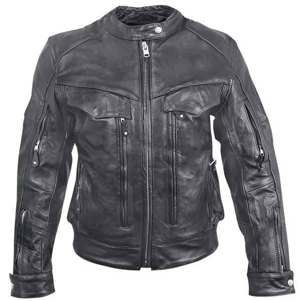 Xelement xs-1938 womens multi-pocket armored leather motorcycle jacket sz m**
