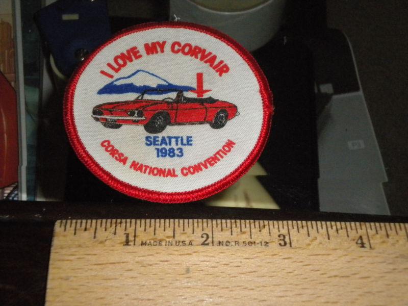 Vintage corsa national convention seattle"i love my" 1983 chevy corvair patch