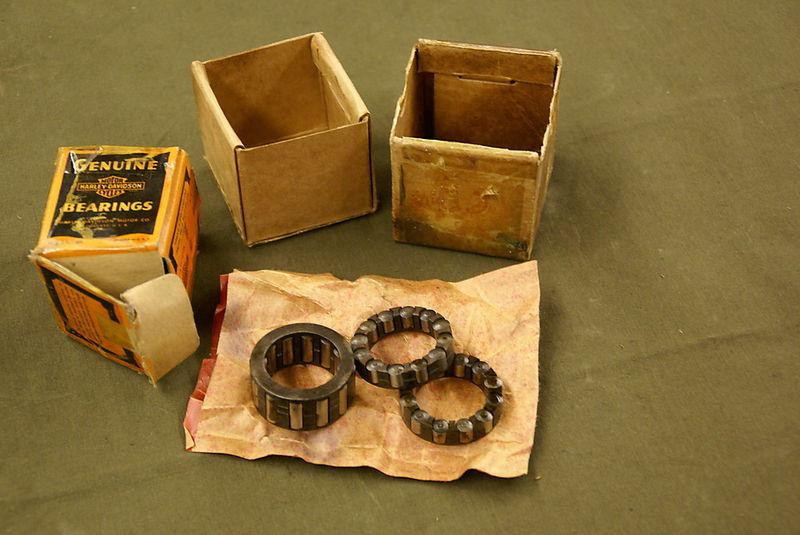 Antique harley wl wla nos flathead 45 rod bearings and cases nos in box