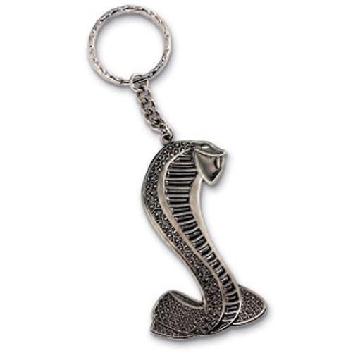 Official ford mustang svt shelby cobra snake logo 3 inch metal pewter keychain!