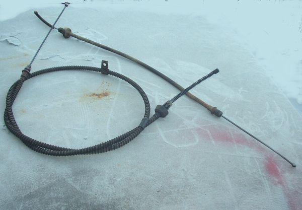 Mopar a-body barracuda dart emergency park brake cables - used rear parking  