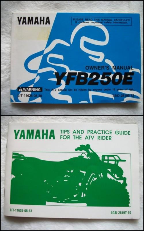 1993 93 yamaha yfb250e yfb250 yfb 250 e owners manual tips original  atv  new