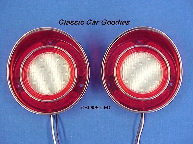 1968-1969 chevy corvette led back up lights (2) new!