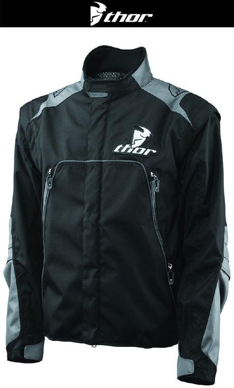 Thor range black off-road dirt bike jacket mx atv dual sport 2014
