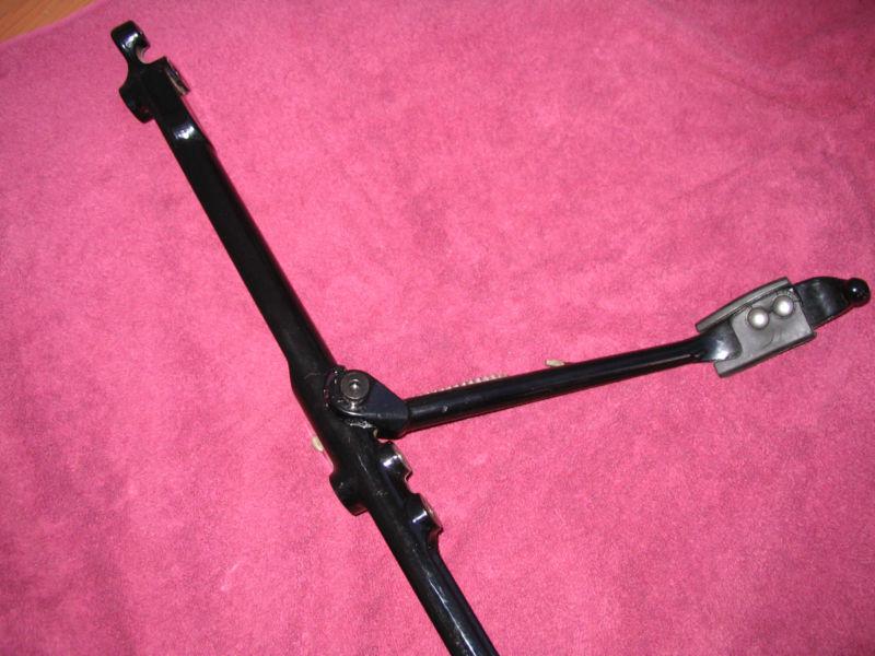 Polaris victory motorcycle kick stand with frame support
