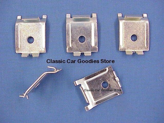 1953-1955 chevy rocker panel trim clips (5). brand new! 1954
