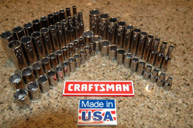 New craftsman tools-64 piece 1/4 inch drive socket set