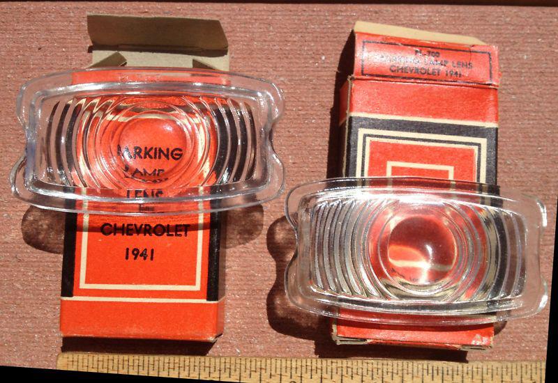 1941 chevrolet parking lights lens chevy 2 nos nors special master deluxe glass