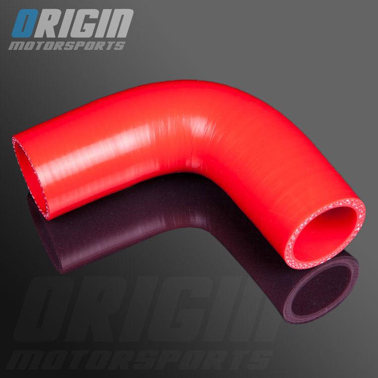 Red 1.25" to 1.25" 90 degree turbo intercooler silicone elbow hose 3ply 32mm