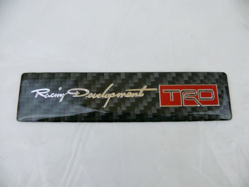 Carbon fiber trd toyota auto badge emblem decal racing development 2