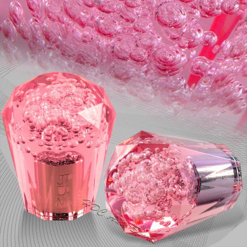 For honda acura vip style 60mm manual pink diamond crystal bubble shifter knob