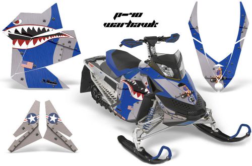 Amr racing brp sled decal mx graphic wrap kit freeride skidoo rev xp p40 warhawk