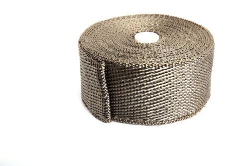 Titanium exhaust/header heat wrap, 2&#034; x 25&#039; roll with stainless ties kit hiwow
