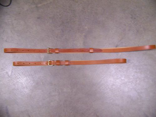 Leather luggage straps for luggage rack/carrier~~(2) piece set~~honey color