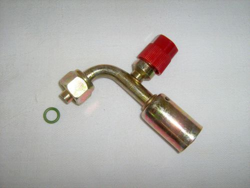Beadlock a/c fitting steel female 90 degree #8 nut/ #8 hose,r134a service port