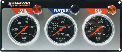 Allstar performance 80112 auto mtr 3 gauge panel