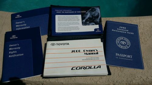 2006 toyota corolla owners manual w/case 06 operators maintenance guide book kit