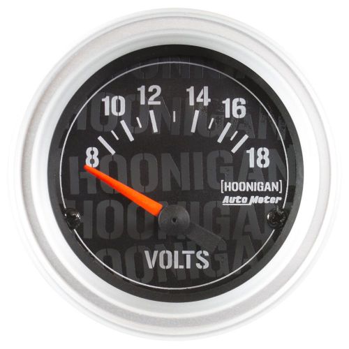 Auto meter 4391-09000 hoonigan electric voltmeter gauge