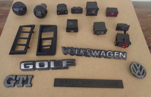 Vw golf mk1 swithes emblems gear knobs original used