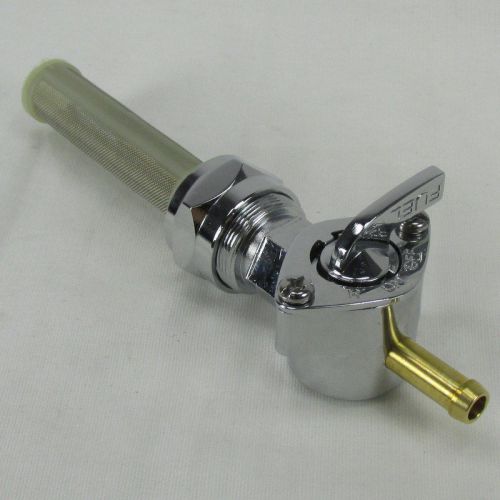 Motorcycle 22mm chrome fuel petcock replaces harley part# 6216881 chopper bobber